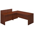 Bush Business Furniture Westfield Elite 72W x 30D L Shaped Desk with 48W Privacy Return, Hansen Cherry, Installed (SRE038HCFA)