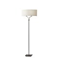 Adesso® 3445-22 Wishbone Floor Lamp, 2 x 100 W, Satin Steel