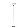 Adesso® Metropolis 71.5H Chrome 300W Torchiere with Frosted Glass Bowl Shade (5120-22)