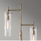 Adesso Dalton 64.25"H Antique Brass Floor Lamp with Clear Glass Cylinder Shades (3853-21)