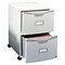 Storex 2-Drawer Mobile Vertical File Cabinet, Letter/Legal Size, Lockable, 26H x 14.75W x 18.25D,