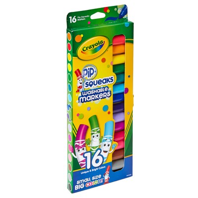 Pip Squeaks Markers 16ct Short Washable In Peggable Pouch, assorted, Sold as a set of 4, each box ha