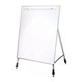 Flipside Dry Erase Easel with Adjustable Legs, Aluminum Frame, 46 x 5 x 29.5 (FLP51000)