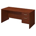 Bush Business Furniture Westfield Elite 66W x 30D Desk with 3/4 Pedestal, Hansen Cherry (SRE185HCSU)
