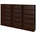 Bush Business Furniture Westfield Elite 66H Bookcase Storage Wall, Mocha Cherry, Installed (SRE149MRFA)