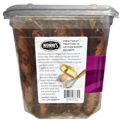 Nonni's individually wrapped Salted Caramel Italian Cookies, .86oz value pack of 25 in a 21.5oz tub