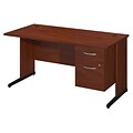 Bush Business Furniture Westfield Elite 60W x 30D C Leg Desk with 3/4 Pedestal, Hansen Cherry (SRE195HCSU)