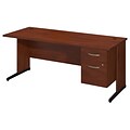 Bush Business Furniture Westfield Elite 72W x 30D C Leg Desk with 3/4 Pedestal, Hansen Cherry, Installed (SRE199HCSUFA)