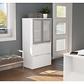 Bestar I3 Plus Lateral File with Storage Cabinet in White (160870-17)