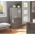 Bestar I3 Plus Lateral File with Storage Cabinet in Bark Gray (160870-47)