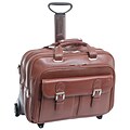 Siamod VERNAZZA, CERESOLA, Napa Cashmere Leather, Checkpoint-Friendly Detachable -Wheeled Laptop Briefcase, Cognac (46004)