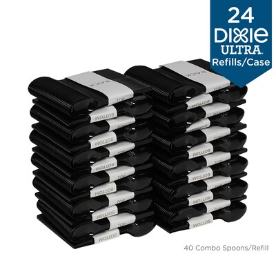 Dixie Ultra SmartStock Series-O Plastic Spoon Refills, Medium-Weight, Black, 960/Carton (SSS51)