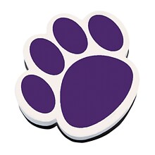 Ashley® Magnetic Whiteboard Eraser, Purple Paw (ASH10005)