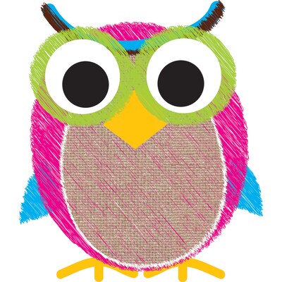 Magnetic Whiteboard Erasers, Burlap Scribble Owl