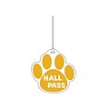 Gold Paw Hall Pass, 4 x 4