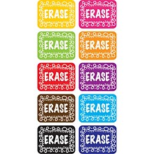 Ashley Chalk Design Mini Whiteboard Erasers, Lightweight, Multicolor, 10/Pack