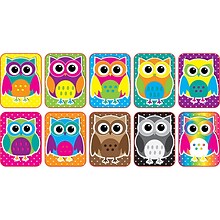 Color Owls Mini Whiteboard Erasers Non Magnetic, 10/Pk (ASH78007)