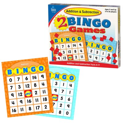 Carson Dellosa Education Addition & Subtraction Bingo Board Game, Grade K-2 (CD-140038)