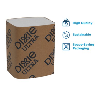 Dixie Ultra Interfold 2-Ply Napkin Dispenser Refill by GP PRO, White, 250 Napkins /Pack, 24/Carton (32006)