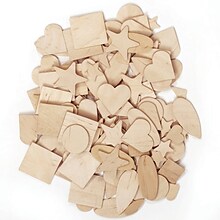 Chenille Kraft® Wooden Craft Materials, Shapes, 1000 Pieces