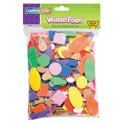 Creativity Street® WonderFoam® Peel & Stick Foam, Assorted Colors, 720/Pack (CK-4308)