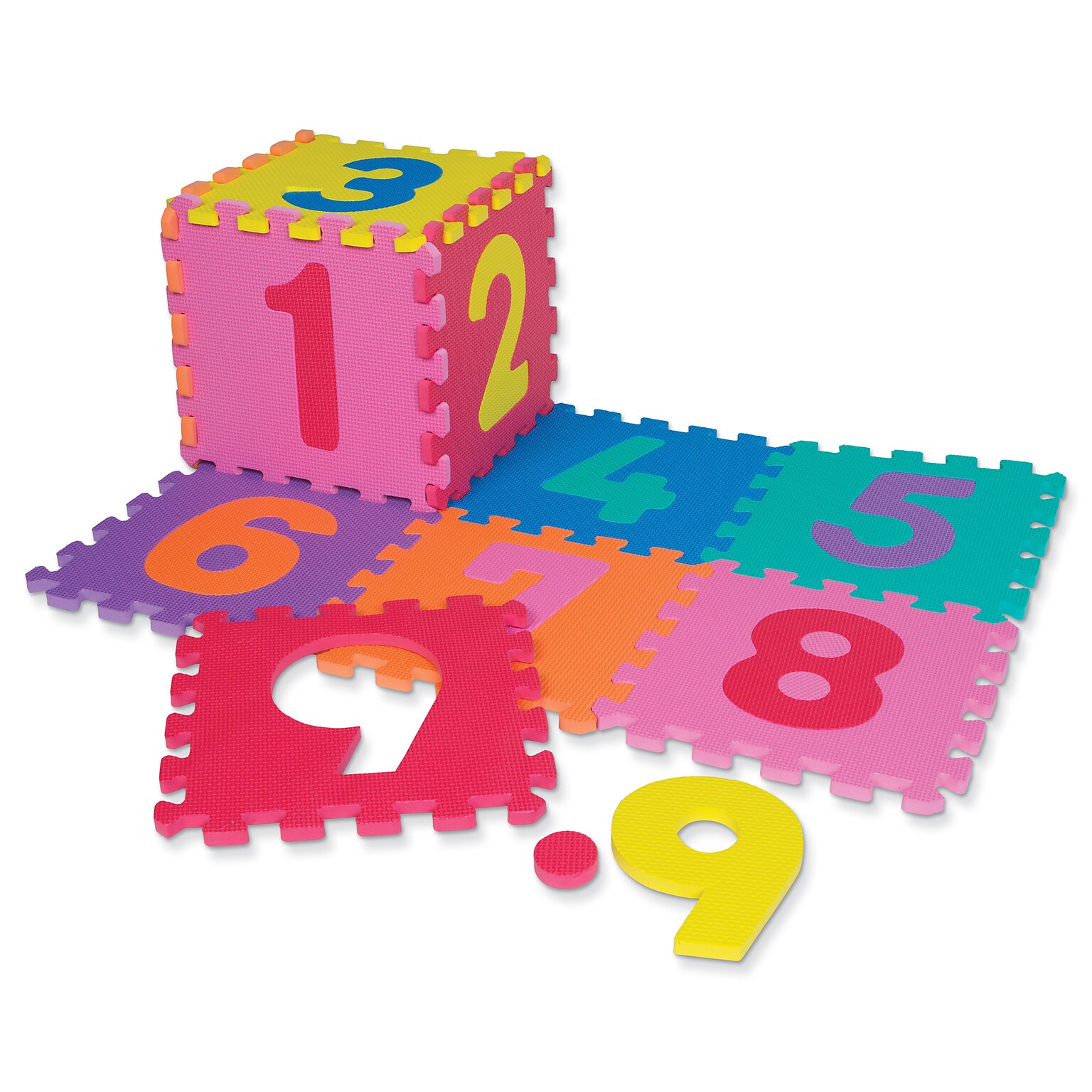 Chenille Kraft® WonderFoam® Numbers Puzzle Mat, 10 x 10, 20/Pack