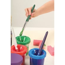 Chenille Kraft Company No Spill Paint Cup & Brush Set, 10/Pack
