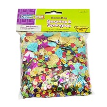 Creativity Street Sequins & Spangles, Assorted Colors & Sizes, 4 oz. (CK-6114)