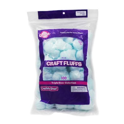 Chenille Craft® Craft Fluff Balls, Blue