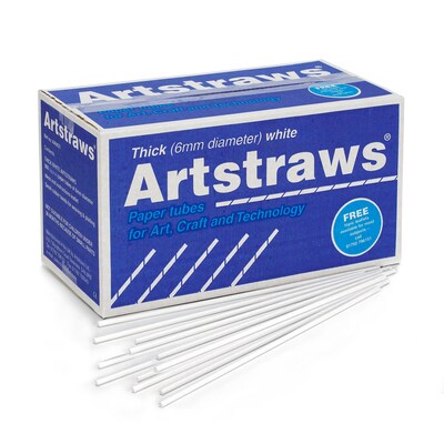 Artstraws® Paper Tubes, Thick, White, 6mm, 900 Count (CK-9031)
