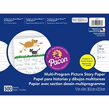 Pacon® DNealian Zaner-Bloser Multi-Program Picture Story Paper, Grades Kindergarten - 1st