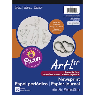 Pacon® Art1st® Newsprint Pad, 9 x 12, 50 Sheets