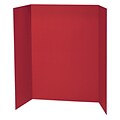 Pacon Tri-Fold Header, 36 x 48, Corrugated, Red, 8/Pack (PAC3770)