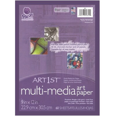 Art1st 9 x 12 White, Premium Multi-Media Art Paper (PAC4841)