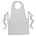 Pacon Youth Disposable Aprons, White, 24 x 35, 100 Count (PAC91240)