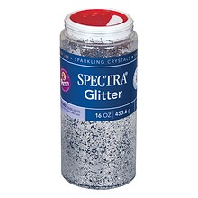 Pacon Spectra Glitter, 16oz., Silver, 2/Bundle (PAC991710)