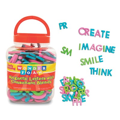 Pacon WonderFoam 1-1/2 Magnetic Letters with Consonant Blends, Assorted Colors (PACAC9305)