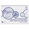 Roselle Chart Tablet, 24 x 16, 1 1/2 Ruled with 7 Picture Story Space, Multicolor, 25 Sheets/Pac
