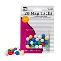 Charles Leonard Map Tacks, 20/Pack, 2 Packs/Bundle (CHL21238)
