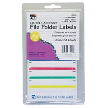 CLN File Folder Labels, Assorted Colors, 6 Labels/Sheet, 248 Sheets/Pack (CHL45200)