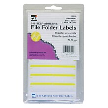 Charles Leonard File Folder Labels, Yellow, 6 packs of 248 (CHL45240)