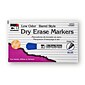 Charles Leonard Barrel Style Normal Dry Erase Markers, Chisel Tip, Blue, 12/Pack (CHL47915)