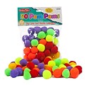 Charles Leonard Creative Arts™ Pom-Poms Furry Balls, Hot Color, 1, 12/Pack