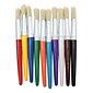 Charles Leonard Round Paint Brushes With Stubby Assorted Handle, 7 1/2", 10/Set