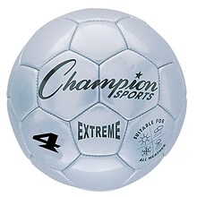 Champion Sports Extreme Size 4 Silver Soccer Ball (CHSEX4SL)