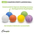 Champion Sports Lacrosse Ball Set, Set of 6 Balls (CHSLBSET)