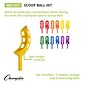 Champion Sports Plastic Scoop Ball Set, Assorted Colors, 18/Set (CHSSBS1SET)