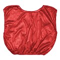 Champion Sports Adult Nylon Micro Mesh Scrimmage Vest, Red, 12/Set (CHSSVMRD)