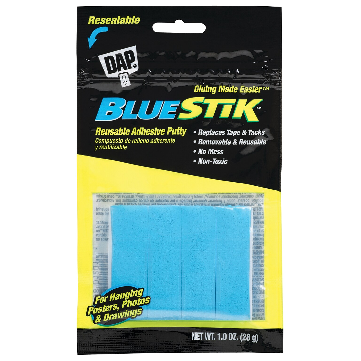 Dap Removable Adhesive Putty, 1 oz., 12/Pack (DAP01201)