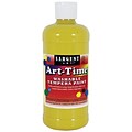 Sargent Art Art-Time Non-Toxic Washable Tempera Paint, Yellow, 16 oz., 9/Bundle (SAR223402)
